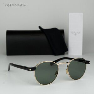 BRAND NEW Saint Laurent SL707 002 Gold Havana Green Oval Unisex Sunglasses